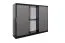 250 cm de large Armoire avec 10 casiers et 3 portes | Couleur: Noir Abbildung