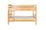 Bois massif Lit superposé pour enfants et adolescents | Dimension du matelas: 90 x 190 cm | Laqué Naturel | convertible en 2 lits simples | Qualité premium | Incl. Sommier à lattes déroulable Abbildung