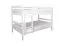 Bois massif Lit superposé pour enfants et adolescents | Dimension du matelas: 120 x 190 cm | Laqué Blanc | convertible en 2 lits simples | Qualité premium | Incl. Sommier à lattes déroulable Abbildung