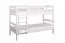 Bois massif Lit superposé pour enfants et adolescents | Dimension du matelas: 90 x 190 cm | Laqué Blanc | convertible en 2 lits simples | Qualité premium | Incl. Sommier à lattes déroulable Abbildung