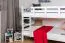 Bois massif Lit superposé pour enfants et adolescents | Dimension du matelas: 120 x 190 cm | Laqué Blanc | convertible en 2 lits simples | Qualité premium | Incl. Sommier à lattes déroulable Abbildung