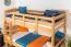 Bois massif Lit superposé pour enfants et adolescents | Dimension du matelas: 90 x 200 cm | Laqué Naturel | convertible en 2 lits simples | Qualité premium | Incl. Sommier à lattes déroulable Abbildung