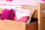 Lit pour enfant 90 x 200 cm | Bois massif: Hêtre | Laqué Naturel | incl. 2 tiroirs et sommier à lattes Abbildung
