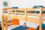 Bois massif Lit superposé pour enfants et adolescents | Dimension du matelas: 90 x 200 cm | Laqué Naturel | convertible en 2 lits simples | Qualité premium | Incl. Sommier à lattes déroulable Abbildung
