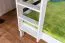 Lit superposé pour enfant 140 x 200 cm | Bois massif: Hêtre | Laqué Blanc | convertible en 2 lits simples | Qualité premium | Incl. Sommier à lattes déroulable Abbildung