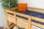 Lit superposé adolescent 90 x 190 cm | Bois massif: Hêtre | Laqué Naturel | convertible en 2 lits simples | Qualité premium | Incl. Sommier à lattes déroulable Abbildung