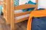 Lit superposé adolescent 90 x 190 cm | Bois massif: Hêtre | Laqué Naturel | convertible en 2 lits simples | Qualité premium | Incl. Sommier à lattes déroulable Abbildung