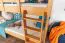 Lit superposé adolescent 90 x 190 cm | Bois massif: Hêtre | Laqué Naturel | convertible en 2 lits simples | Qualité premium | Incl. Sommier à lattes déroulable Abbildung