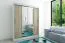 180 cm de large Armoire à portes coulissantes avec 2 portes | 10 casiers | 2 tringles à vêtements | Couleur: Chêne Sonoma / Blanc Abbildung