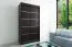 120 cm de large Armoire à portes coulissantes avec 2 portes | 5 casiers | 2 tringles à vêtements | Couleur: Noir Abbildung