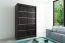 150 cm de large Armoire à portes coulissantes avec 2 portes | 5 casiers | 2 tringles à vêtements | Couleur: Noir Abbildung