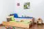 Cadre de lit pour enfants 90 x 200 cm avec Lit gigogne 90 x 190 cm | Bois massif: Hêtre | Laqué Naturel |incl. 2ème couchette 90 x 190 cm extensible et 2 Sommiers à lattes Abbildung
