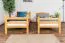 Lit superposé adolescent 90 x 190 cm | Bois massif: Hêtre | Laqué Naturel | convertible en 2 lits simples | Qualité premium | Incl. Sommier à lattes déroulable Abbildung