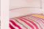 Lit superposé pour enfant 90 x 200 cm + coffre de lit / espace de rangement/Lit gigogne | Bois massif: Hêtre | Laqué Blanc |convertible/séparable en 2 lits simples | Incl. Sommier à lattes déroulable Abbildung