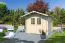 Bois-Maison de jardin 2,85 x 2,69 mètres (incl. toit) | Naturel | toit à deux pentes | 28 mm Madriers-Maison Abbildung