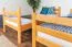 Lit superposé adolescent 90 x 190 cm | Bois massif: Hêtre | Laqué Naturel | convertible en 2 lits simples | Qualité premium | Incl. Sommier à lattes déroulable Abbildung