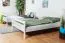 Lit superposé pour enfant 140 x 200 cm | Bois massif: Hêtre | Laqué Blanc | convertible en 2 lits simples | Qualité premium | Incl. Sommier à lattes déroulable Abbildung