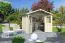 Bois-Maison de jardin 2,85 x 2,69 mètres (incl. toit) | Naturel | toit à deux pentes | 28 mm Madriers-Maison Abbildung