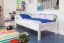 Cadre de lit pour enfants / Lit pour enfant 90 x 190 cm | Bois massif: Hêtre | Laqué Blanc | Qualité particulièrement élevée Abbildung