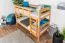 Lit superposé pour enfant pour garçons et filles 90 x 190 cm | Bois massif: Hêtre | Laqué Naturel | convertible en 2 lits simples | Qualité premium | Incl. Sommier à lattes déroulable Abbildung