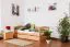 Lit pour enfant 90 x 200 cm |incl. espace de rangement / 2 tiroirs | Bois massif: Hêtre | Laqué Naturel | incl. Sommier à lattes Abbildung