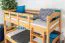 Lit superposé pour enfant pour garçons et filles 90 x 190 cm | Bois massif: Hêtre | Laqué Naturel | convertible en 2 lits simples | Qualité premium | Incl. Sommier à lattes déroulable Abbildung