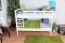 Lit superposé pour enfant 140 x 200 cm | Bois massif: Hêtre | Laqué Blanc | convertible en 2 lits simples | Qualité premium | Incl. Sommier à lattes déroulable Abbildung