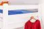 Lit superposé pour enfant 90 x 200 cm + coffre de lit / espace de rangement/Lit gigogne | Bois massif: Hêtre | Laqué Blanc |convertible/séparable en 2 lits simples | Incl. Sommier à lattes déroulable Abbildung