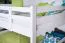 Lit superposé pour enfant 140 x 200 cm | Bois massif: Hêtre | Laqué Blanc | convertible en 2 lits simples | Qualité premium | Incl. Sommier à lattes déroulable Abbildung