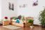 Lit pour enfant 90 x 200 cm |incl. espace de rangement / 2 tiroirs | Bois massif: Hêtre | Laqué Naturel | incl. Sommier à lattes Abbildung