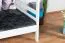 Lit superposé pour enfants 160 x 190 cm | Bois massif: Hêtre | Laqué Blanc | convertible en 2 lits simples | Incl. Sommier à lattes déroulable Abbildung