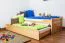 Cadre de lit pour enfants 90 x 200 cm avec Lit gigogne 90 x 190 cm | Bois massif: Hêtre | Laqué Naturel |incl. 2ème couchette 90 x 190 cm extensible et 2 Sommiers à lattes Abbildung