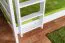 Lit superposé pour enfant 140 x 200 cm | Bois massif: Hêtre | Laqué Blanc | convertible en 2 lits simples | Qualité premium | Incl. Sommier à lattes déroulable Abbildung