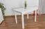 Bois massif Table 70x100 cm Pin, Couleur: Blanc Abbildung