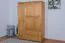 Armoire | 3 portes battantes | 2 tiroirs | 5 casiers | avec tringle à vêtements | 135 cm de large | Bois massif | Couleur: Aulne Abbildung