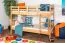 Lit superposé pour enfants 90 x 190 cm | Bois massif: Hêtre | Laqué Naturel | convertible en 2 lits simples | Incl. Sommier à lattes déroulable Abbildung