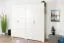 Grande 251 cm de large Armoire avec 4 portes | Couleur: Ivoire Abbildung