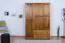 Armoire | 3 portes battantes | 2 tiroirs | 5 casiers | avec tringle à vêtements | 135 cm de large | Bois massif | Couleur: Chêne Rustique Abbildung