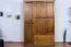 Armoire | 3 portes battantes | 2 tiroirs | 5 casiers | avec tringle à vêtements | 135 cm de large | Bois massif | Couleur: Chêne Rustique Abbildung