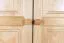 Armoire | 2 portes battantes | 1 casier | avec tringle à vêtements | 92 cm de large | Bois massif | Couleur: Naturel Abbildung