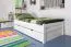 Cadre de lit pour enfants / Lit pour enfant 90 x 200 cm | Bois massif: Hêtre | Laqué Blanc | incl. 2 tiroirs et sommier à lattes | Qualité particulièrement élevée Abbildung