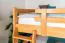 Lit superposé avec Lit double 160 x 200 cm | Bois massif: Hêtre | Laqué Naturel | convertible en deux lits simples | Incl. Sommier à lattes déroulable Abbildung