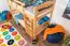 Lit superposé pour enfants 90 x 190 cm | Bois massif: Hêtre | Laqué Naturel | convertible en 2 lits simples | Incl. Sommier à lattes déroulable Abbildung