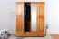162 cm de large Armoire avec 4 portes, 8 casiers et 3 tiroirs en bois massif | Couleur: Aulne | Profondeur: 60 cm Abbildung