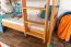 Lit superposé pour enfants 90 x 190 cm | Bois massif: Hêtre | Laqué Naturel | convertible en 2 lits simples | Incl. Sommier à lattes déroulable Abbildung