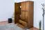 Armoire | 3 portes battantes | 2 tiroirs | 5 casiers | avec tringle à vêtements | 135 cm de large | Bois massif | Couleur: Chêne Rustique Abbildung