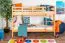 Lit superposé pour enfants 90 x 190 cm | Bois massif: Hêtre | Laqué Naturel | convertible en 2 lits simples | Incl. Sommier à lattes déroulable Abbildung