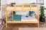 Lit superposé pour enfants 140 x 200 cm | Bois massif: Hêtre | Laqué Naturel | convertible en 2 lits simples | Incl. Sommier à lattes déroulable Abbildung