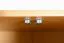 Armoire | 2 portes battantes | 1 casier | avec tringle à vêtements | 92 cm de large | Bois massif | Couleur: Naturel Abbildung