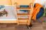 Lit superposé pour enfants 90 x 190 cm | Bois massif: Hêtre | Laqué Naturel | convertible en 2 lits simples | Incl. Sommier à lattes déroulable Abbildung